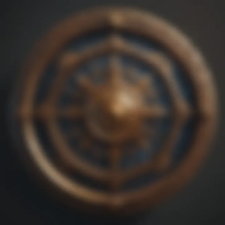 Celestial imagery representing zodiac symbols