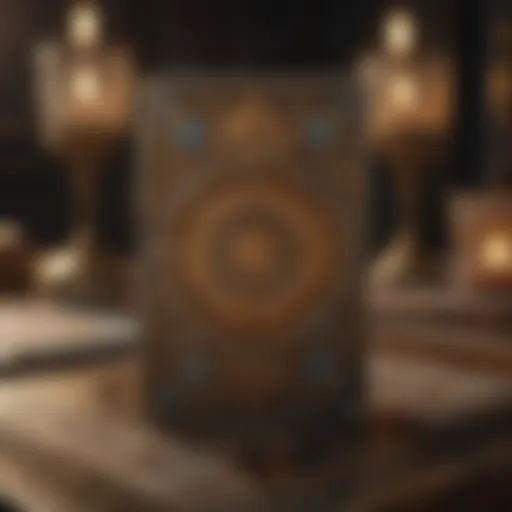 A mystical tarot card spread on a table.