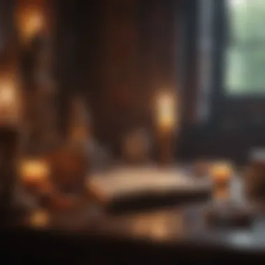 Creating the Ideal Reading Environment A serene space for tarot readings with candles and crystals.