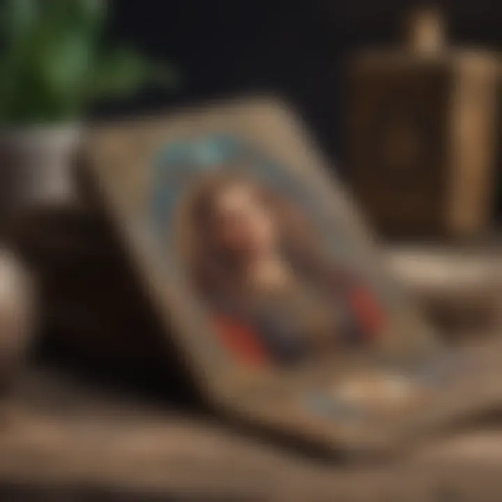A close-up of different tarot card decks arranged artistically.