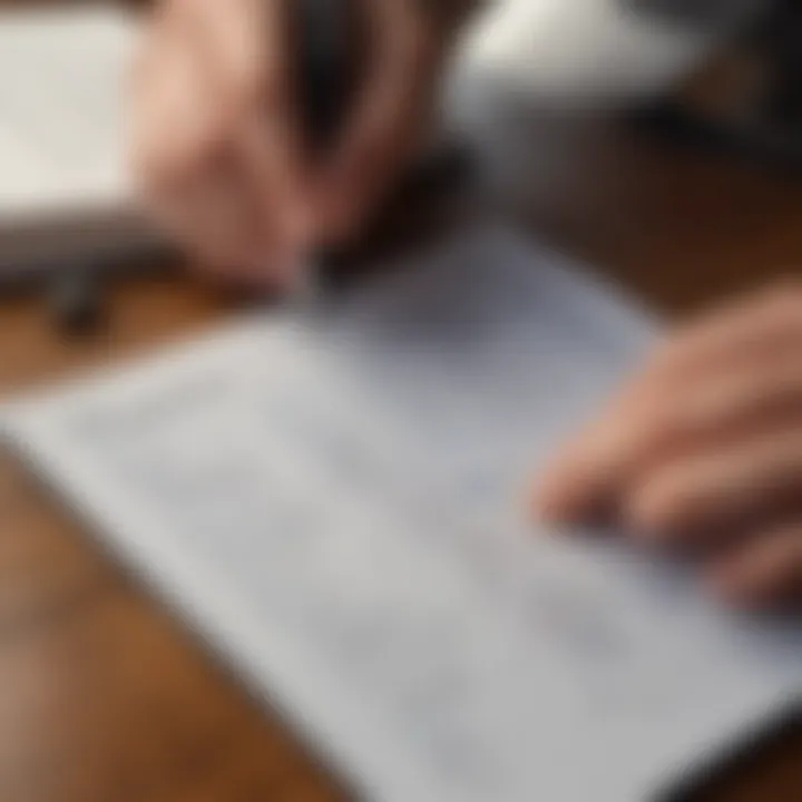 A close-up of a person calculating numbers on a notepad, representing the method of finding one's life path number.