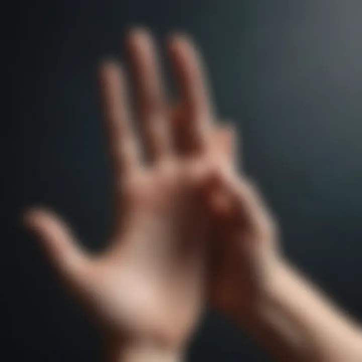 Illustration showing the significance of finger length in palmistry