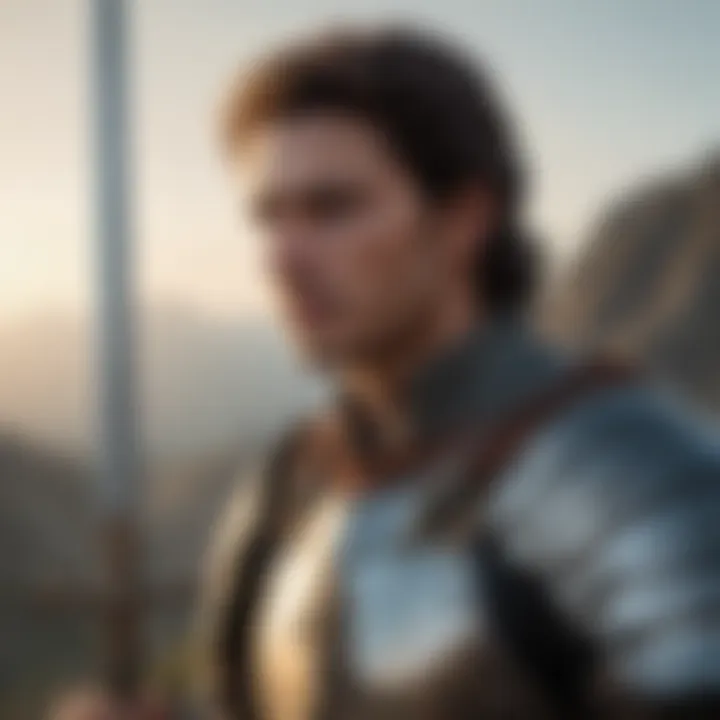 An artistic interpretation of the Knight of Swords in a modern context, reflecting decision-making dynamics.