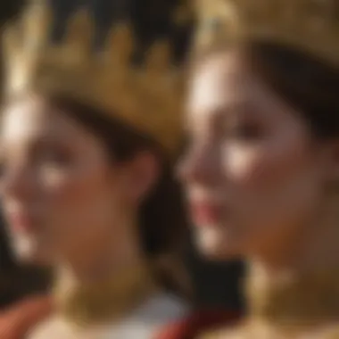 Shared Values and Leadership Two golden crowns symbolizing shared values and leadership