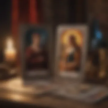 Tarot cards depicting love and relationships