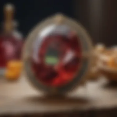 A historical representation of the May birthstone in ancient cultures, highlighting its significance