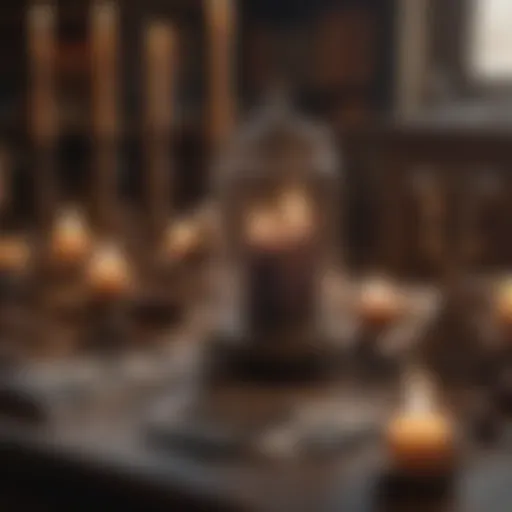 The Modern Witch Tarot Deck spread across a mystical surface with candles and crystals