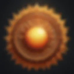 Artistic depiction of the Sun sign with radiant colors