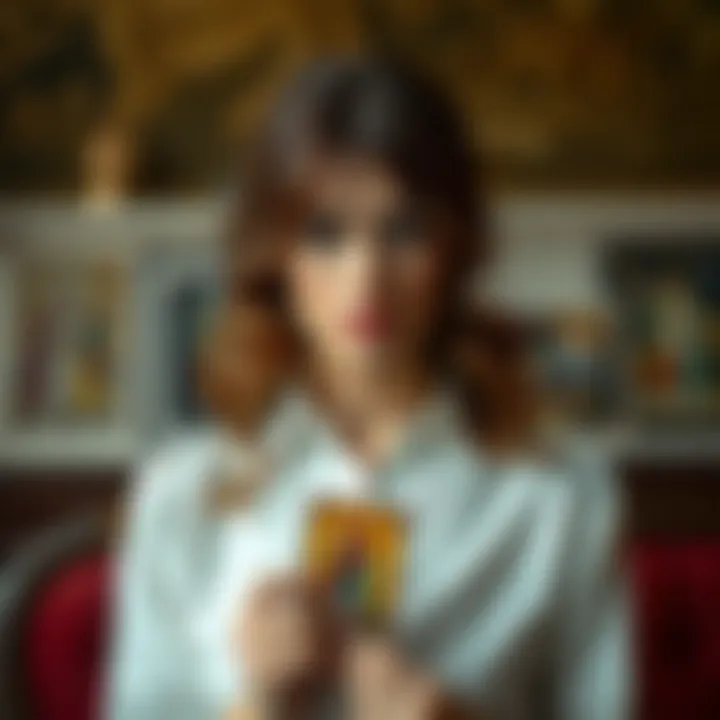 A visual representation of tarot card interpretations related to professions