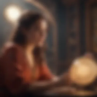 A person consulting an astrologer