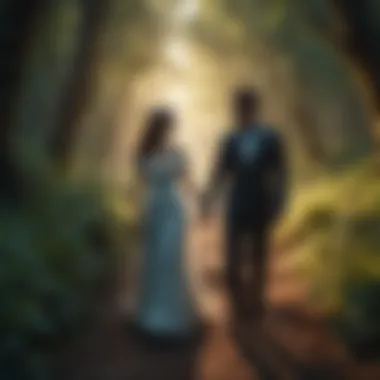 Journey of Love A path through a mystical forest symbolizing the journey of love