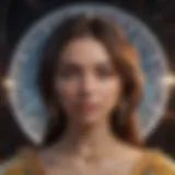 Astrological chart with celestial elements