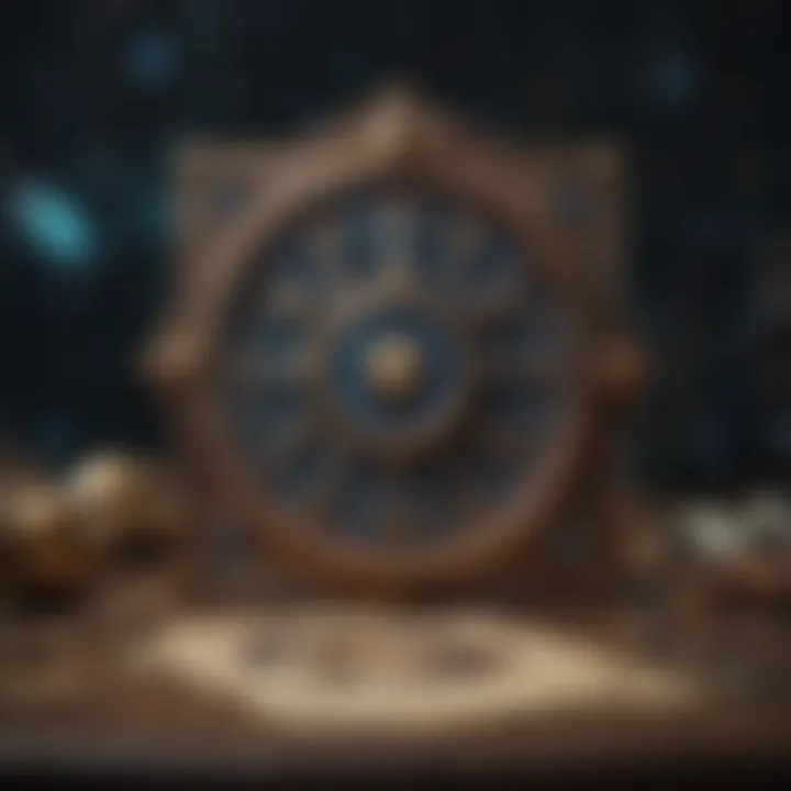 Astrological symbols aligning with tarot cards