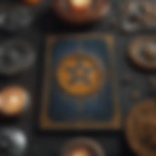 A mystical tarot spread featuring the Moon and Star cards