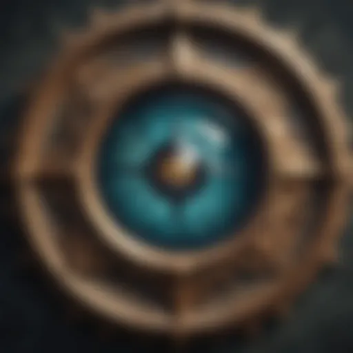Astrological symbols representing Pisces and celestial bodies