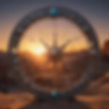 Zodiac and Planetary Alignments A zodiac wheel with planetary symbols reflecting the influence of celestial alignments on daily life.