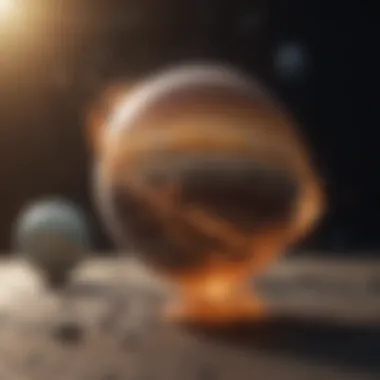 The Dance of Planets Celestial bodies in motion representing planetary movements