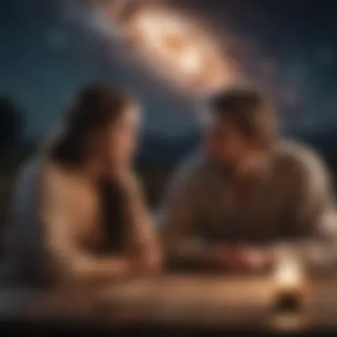 Contemplating Astrological Compatibility A couple contemplating their astrological compatibility under a starry sky