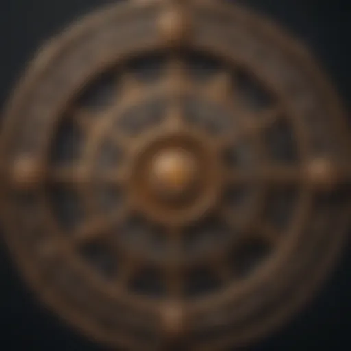An intricate zodiac wheel showcasing astrological signs and their connections