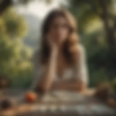 Nature's Embrace: Enhancing Tarot Intuition Tarot reader in a meditative pose surrounded by nature