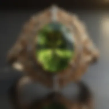 Elegance of Peridot Jewelry A beautifully crafted piece of peridot jewelry shining under soft light.