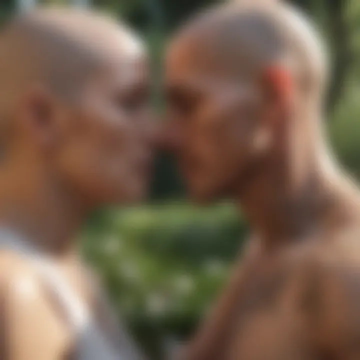 Illustration of Cancer man's nurturing nature in personal relationships