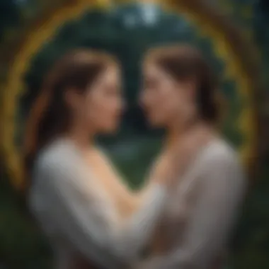 Navigating Relationships with Virgo Moon A harmonious relationship depicted through intertwined vines.