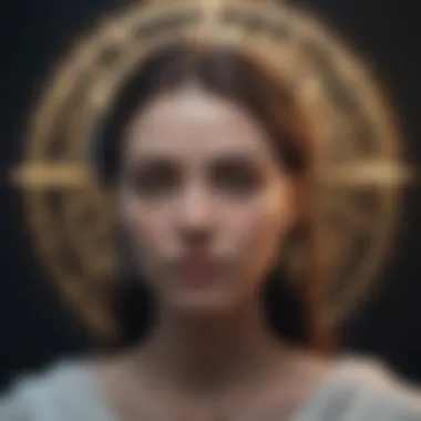 The Analytical Depth of Virgo Moon An analytical mind represented by a labyrinth of thoughts.
