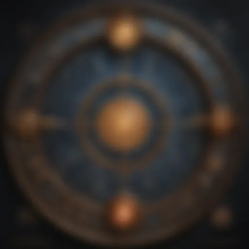 A celestial chart depicting astrological symbols intertwined with Christian iconography