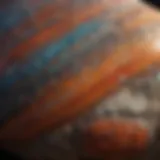 Close-up view of a vibrant Akik stone showcasing its unique patterns and colors