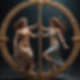 Symbolic representation of Sagittarius and Pisces zodiac signs