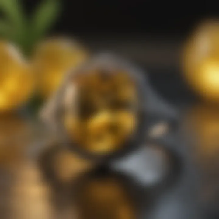 A serene setting depicting the metaphysical properties of yellow sapphire.