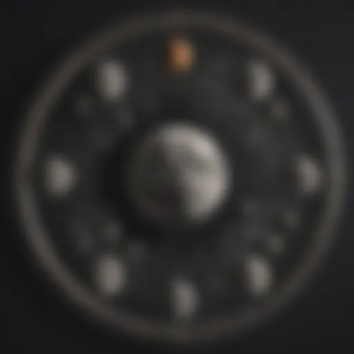 Astrological chart depicting lunar phases