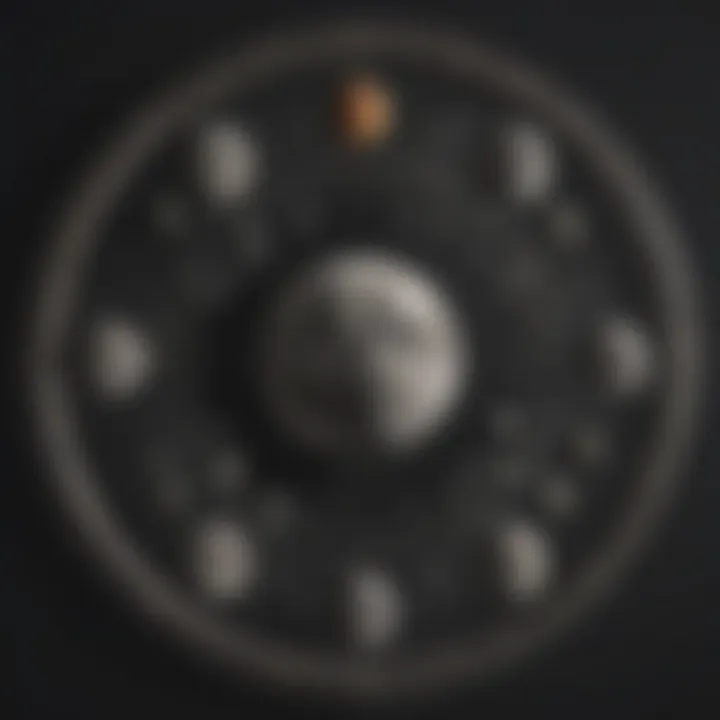 Astrological chart depicting lunar phases