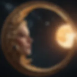 Celestial bodies representing the Sun and Moon in astrology