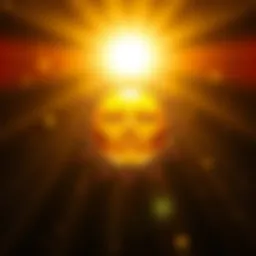 A radiant sun symbolizing positivity and enlightenment