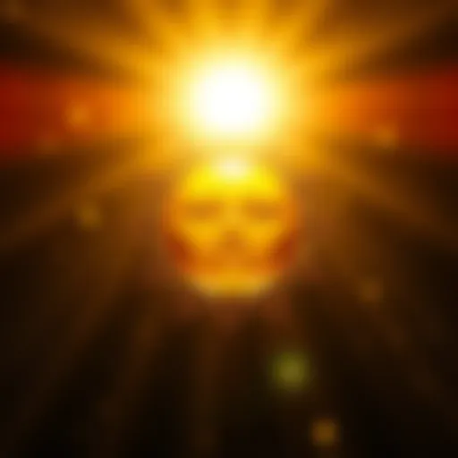 A radiant sun symbolizing positivity and enlightenment