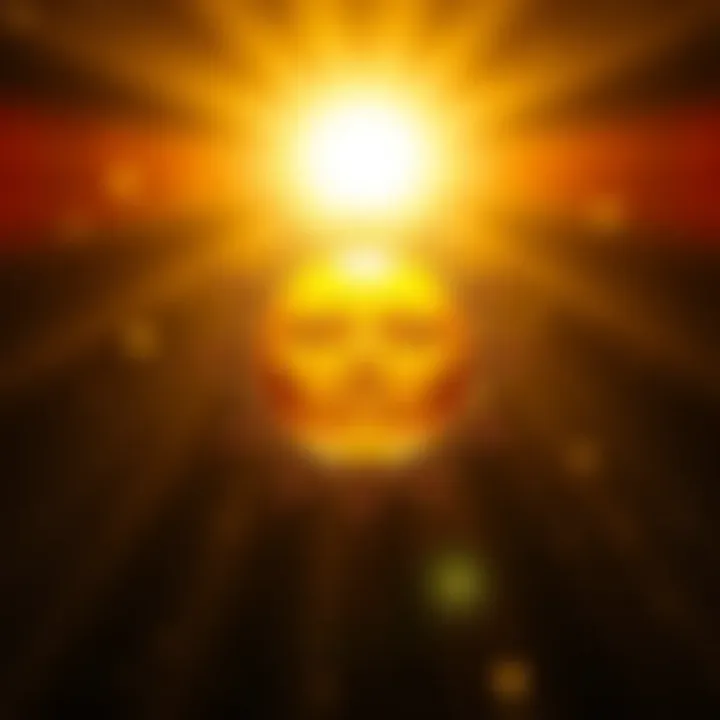 A radiant sun symbolizing positivity and enlightenment