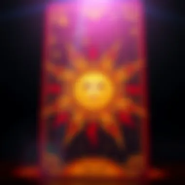 Vibrant Illustration of the Sun Tarot Card An illustration of the Sun tarot card with vibrant colors