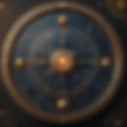 Astrological chart with celestial symbols