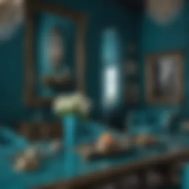 Turquoise Blue in Interior Design Turquoise blue in contemporary interior design showcasing elegance.