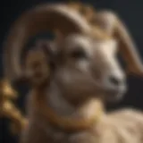 The astrological symbol of Aries featuring a ram's head