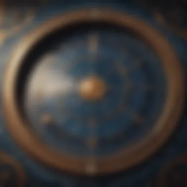 Celestial Map of Personal Traits Detailed birth chart with celestial symbols