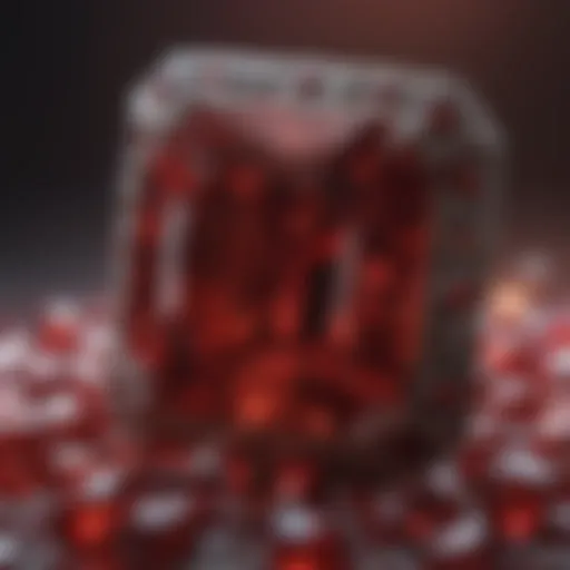 Garnet gemstone showcasing its deep red hue