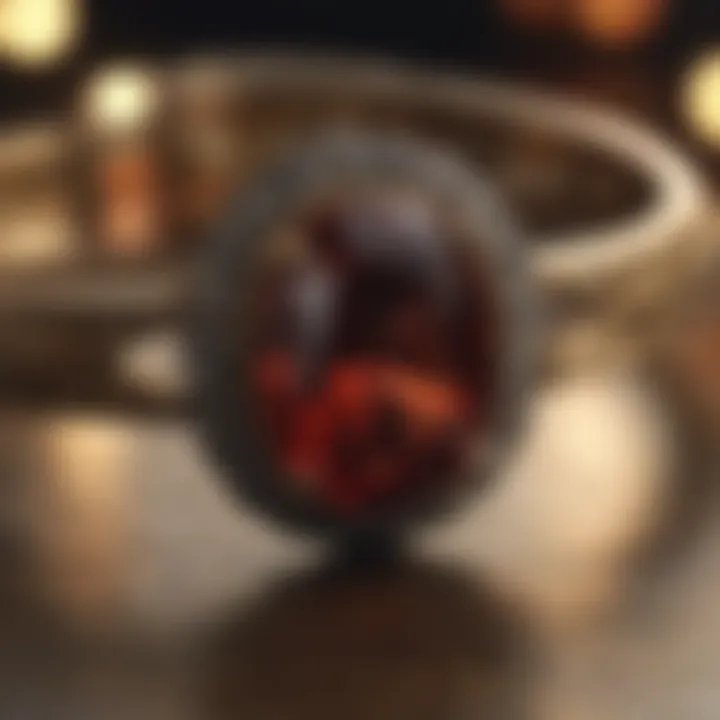 Historical artifacts featuring garnet jewelry