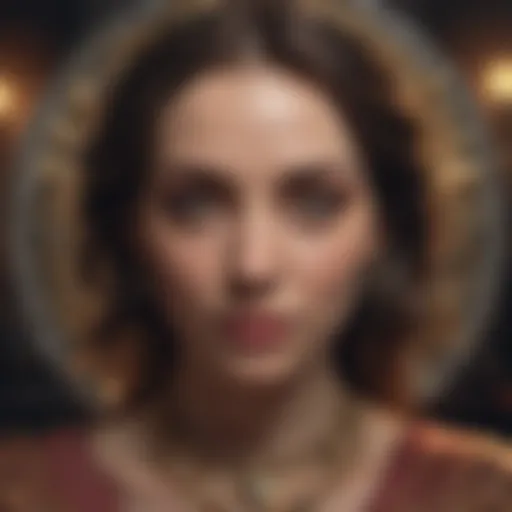 Symbolic representation of clairvoyance with mystical elements