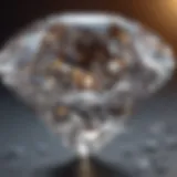 A close-up view of a sparkling diamond showcasing its brilliance and clarity.