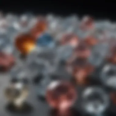 Diversity in Diamond Cuts An array of diamonds in various cuts highlighting their diversity.
