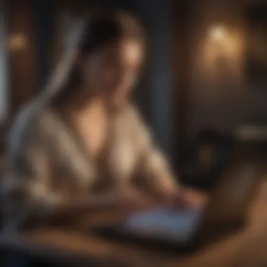 Using an Astrology Calculator Person using an astrology calculator on a laptop