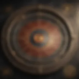 Astrological chart with celestial symbols